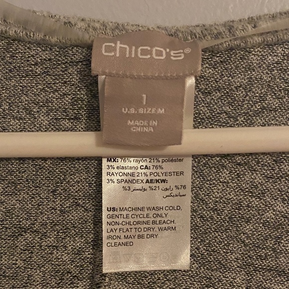 Chico's Heather Gray Tie-Front Cardigan - Picture 2 of 5